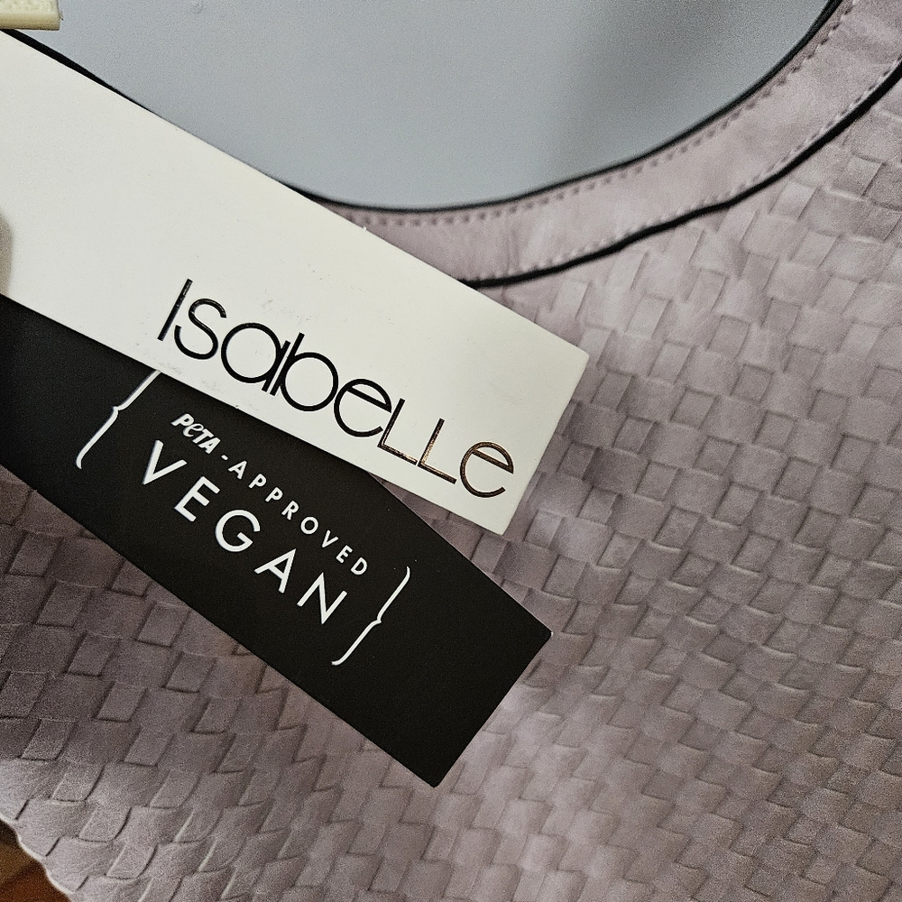 Isabelle Vegan Leather Woven Lavender Purse New - Picture 2 of 10